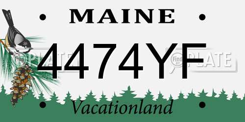 4474YF Maine License Plate