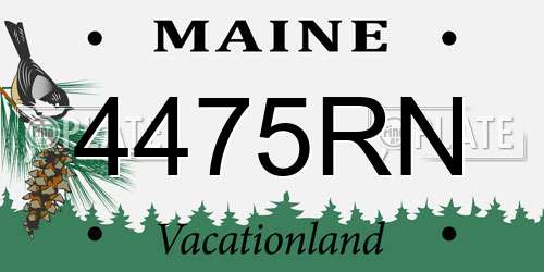 4475RN Maine License Plate