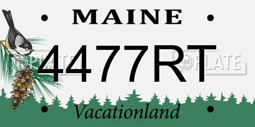 4477RT Maine License Plate