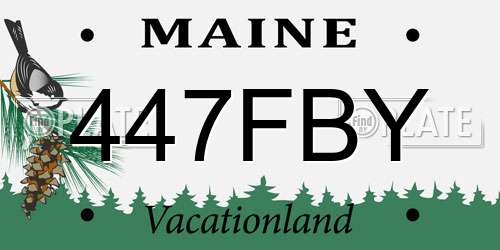 447FBY Maine License Plate