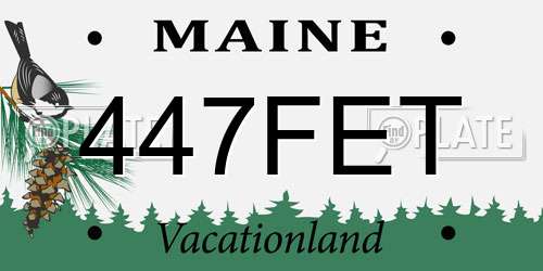 447FET Maine License Plate