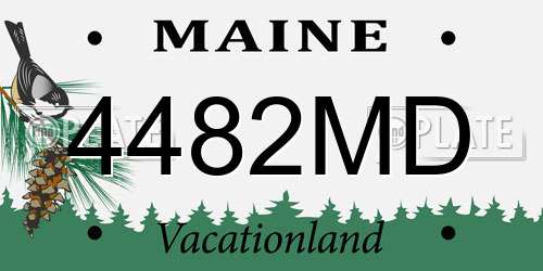 4482MD Maine License Plate