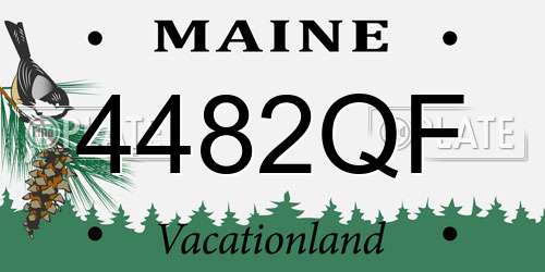 4482QF Maine License Plate