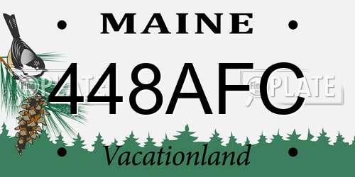 448AFC Maine License Plate