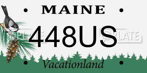 448US Maine License Plate