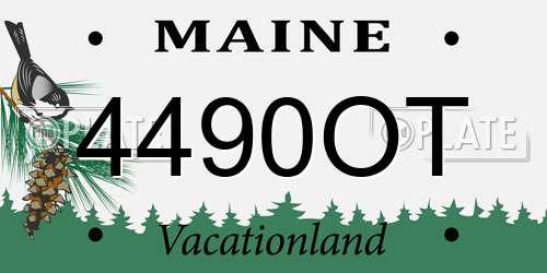 4490OT Maine License Plate