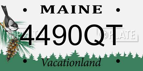 4490QT Maine License Plate