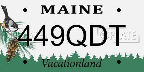 449QDT Maine License Plate