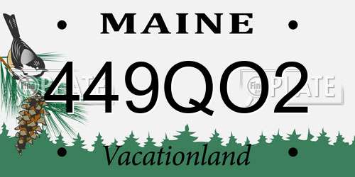 449QO2 Maine License Plate