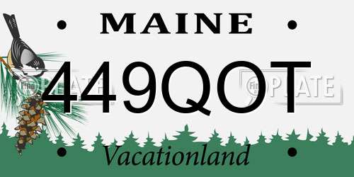 449QOT Maine License Plate