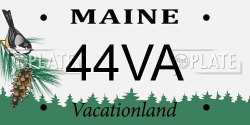 44VA Maine License Plate
