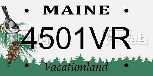 4501VR Maine License Plate