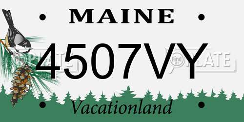 4507VY Maine License Plate