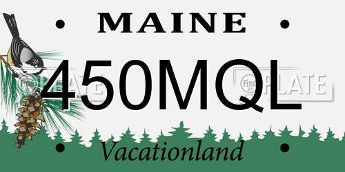450MQL Maine License Plate