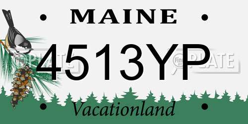 4513YP Maine License Plate
