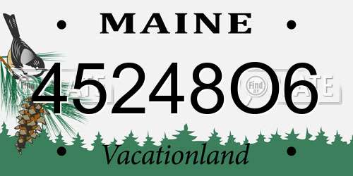 45248O6 Maine License Plate