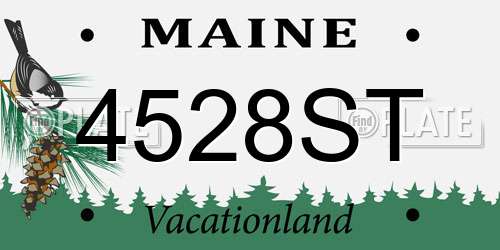 4528ST Maine License Plate