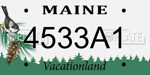 4533A1 Maine License Plate