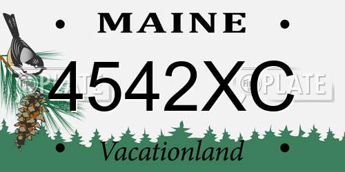 4542XC Maine License Plate