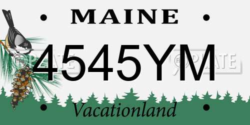4545YM Maine License Plate