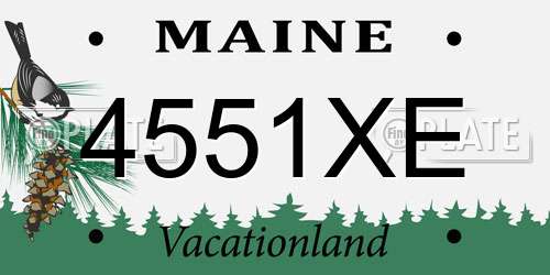 4551XE Maine License Plate