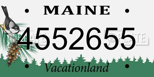 4552655 Maine License Plate