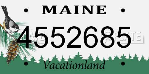 4552685 Maine License Plate