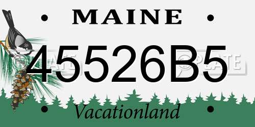 45526B5 Maine License Plate