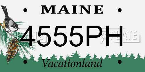 4555PH Maine License Plate