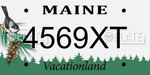 4569XT Maine License Plate
