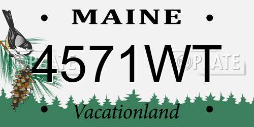 4571WT Maine License Plate