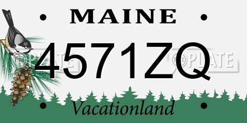 4571ZQ Maine License Plate