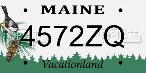 4572ZQ Maine License Plate