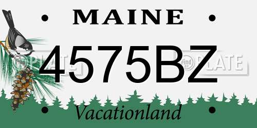 4575BZ Maine License Plate
