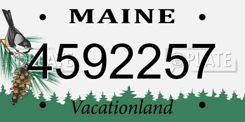 4592257 Maine License Plate