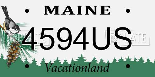 4594US Maine License Plate
