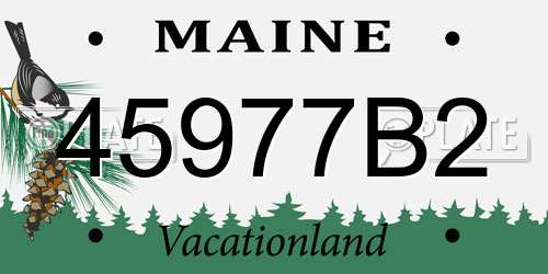 45977B2 Maine License Plate