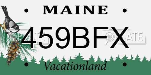 459BFX Maine License Plate