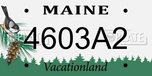 4603A2 Maine License Plate