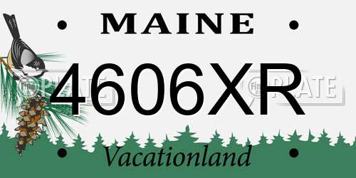 4606XR Maine License Plate