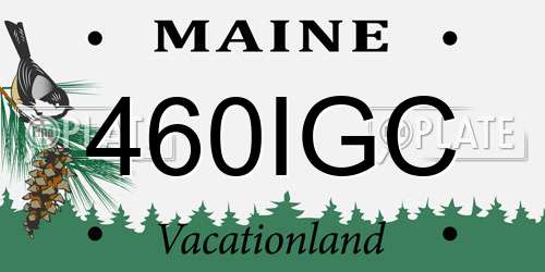 460IGC Maine License Plate
