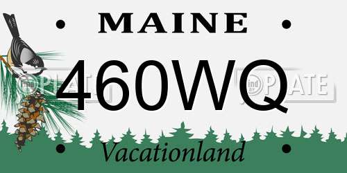 460WQ Maine License Plate