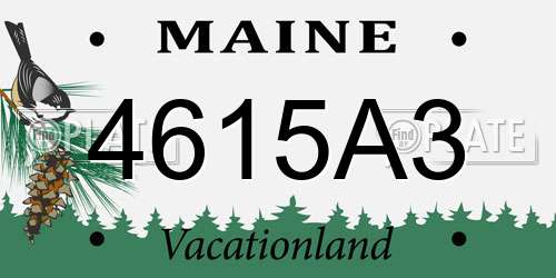 4615A3 Maine License Plate