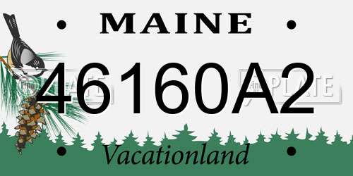 46160A2 Maine License Plate