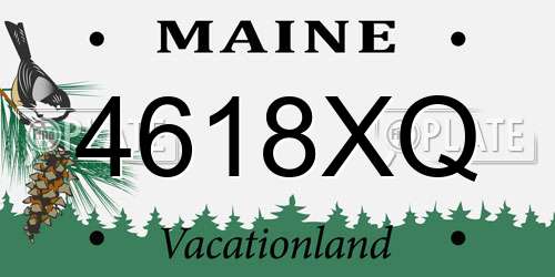4618XQ Maine License Plate