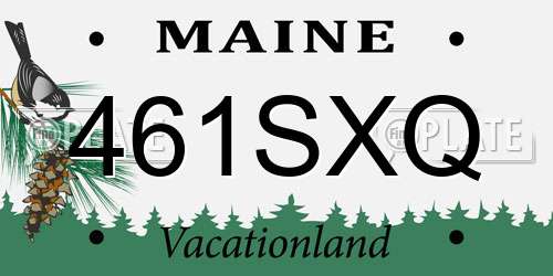 461SXQ Maine License Plate
