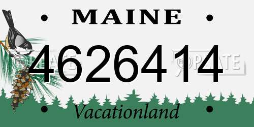 4626414 Maine License Plate