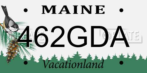 462GDA Maine License Plate