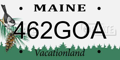 462GOA Maine License Plate