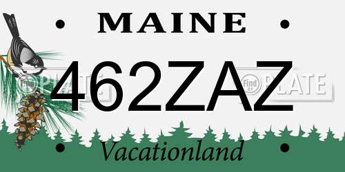 462ZAZ Maine License Plate